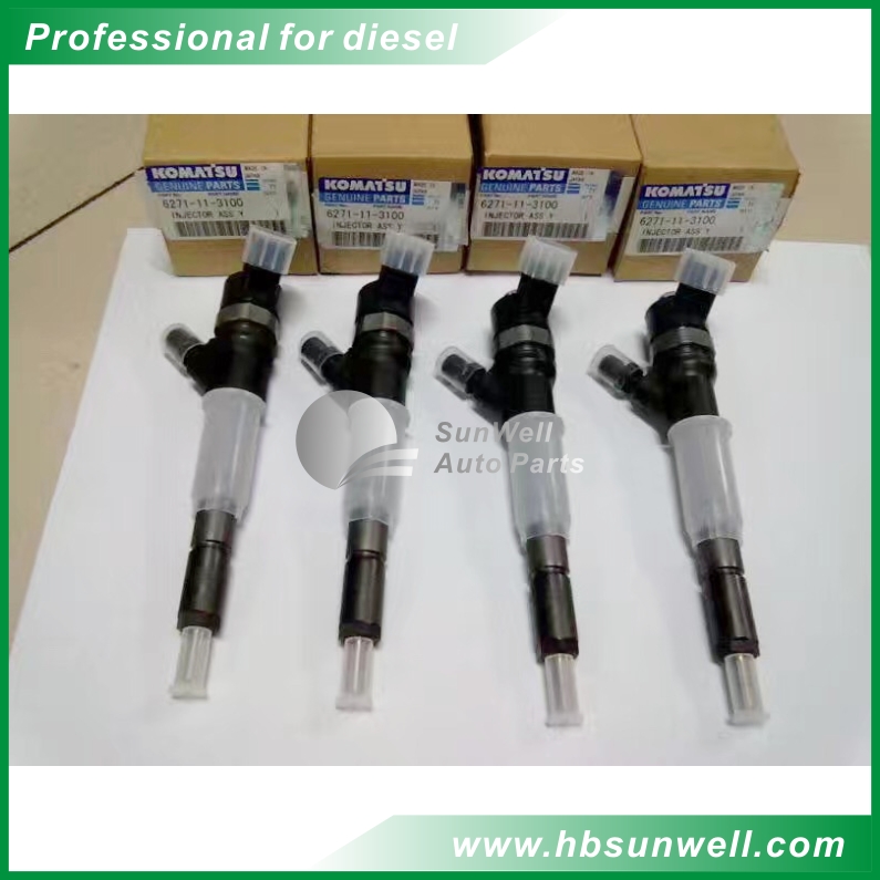Komatsu fuel injector 0445110307 for 6271-11-3100 for PC70-8, PC130-8 excavator