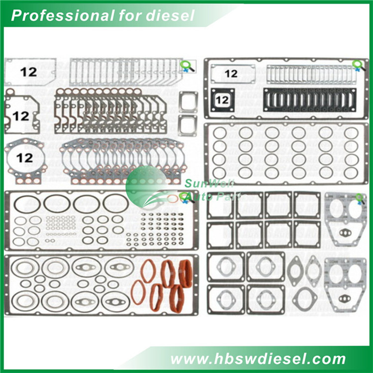 CCEC K38 Diesel engine Lower &Upper Gasket set 3800730 3801720